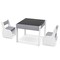 4-in-1 Kids Desk Table and Chairs Set with Storage Drawing Board Perfect for 3-6 Years Old Child